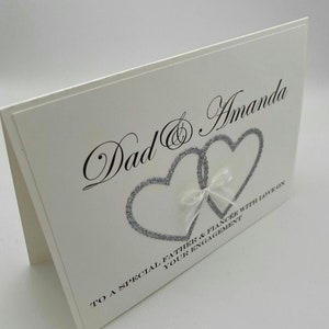 carte de fiançailles personnalisée, carte de mariage, félicitations, amour, anniversaire