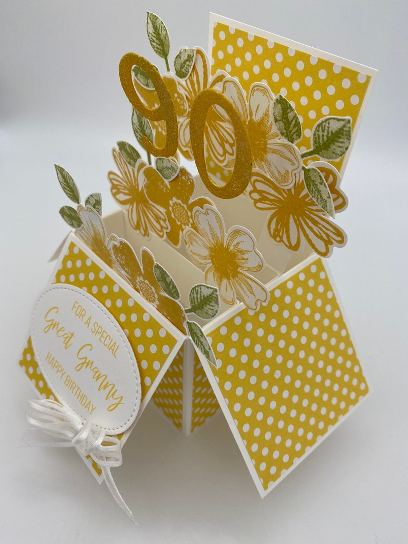 3d Box Card, Pop up Card in a Box, Floral Birthday Card, Female ...