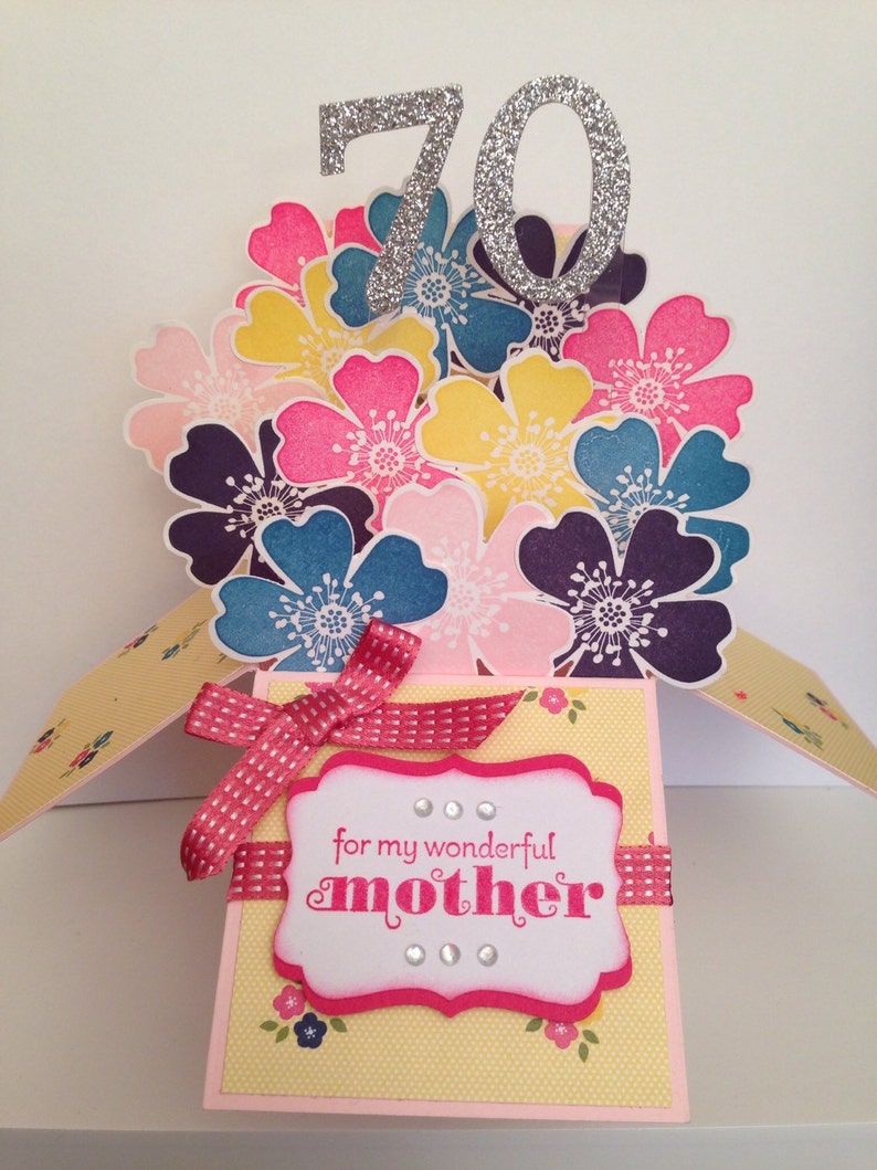 Pop up floral bouquet card