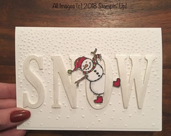 Snow; snowman; Christmas; hanukkah; seasonal; winter; stampin' Up!