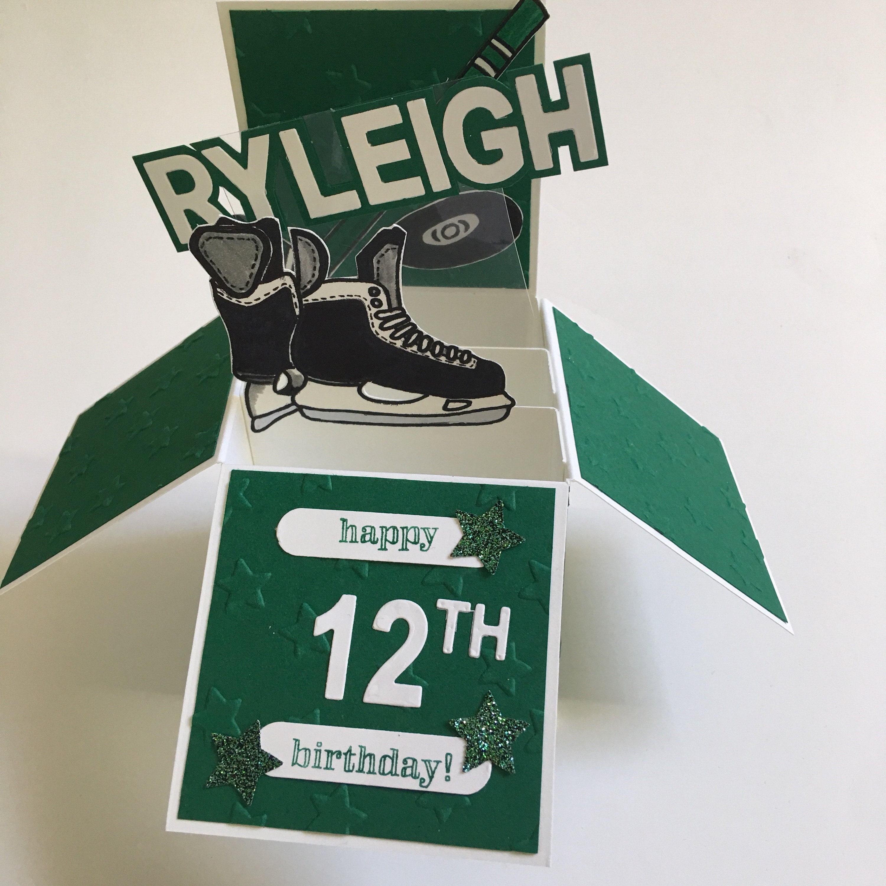 Pop up Ice Hockey Fan Birthday Card Etsy Canada