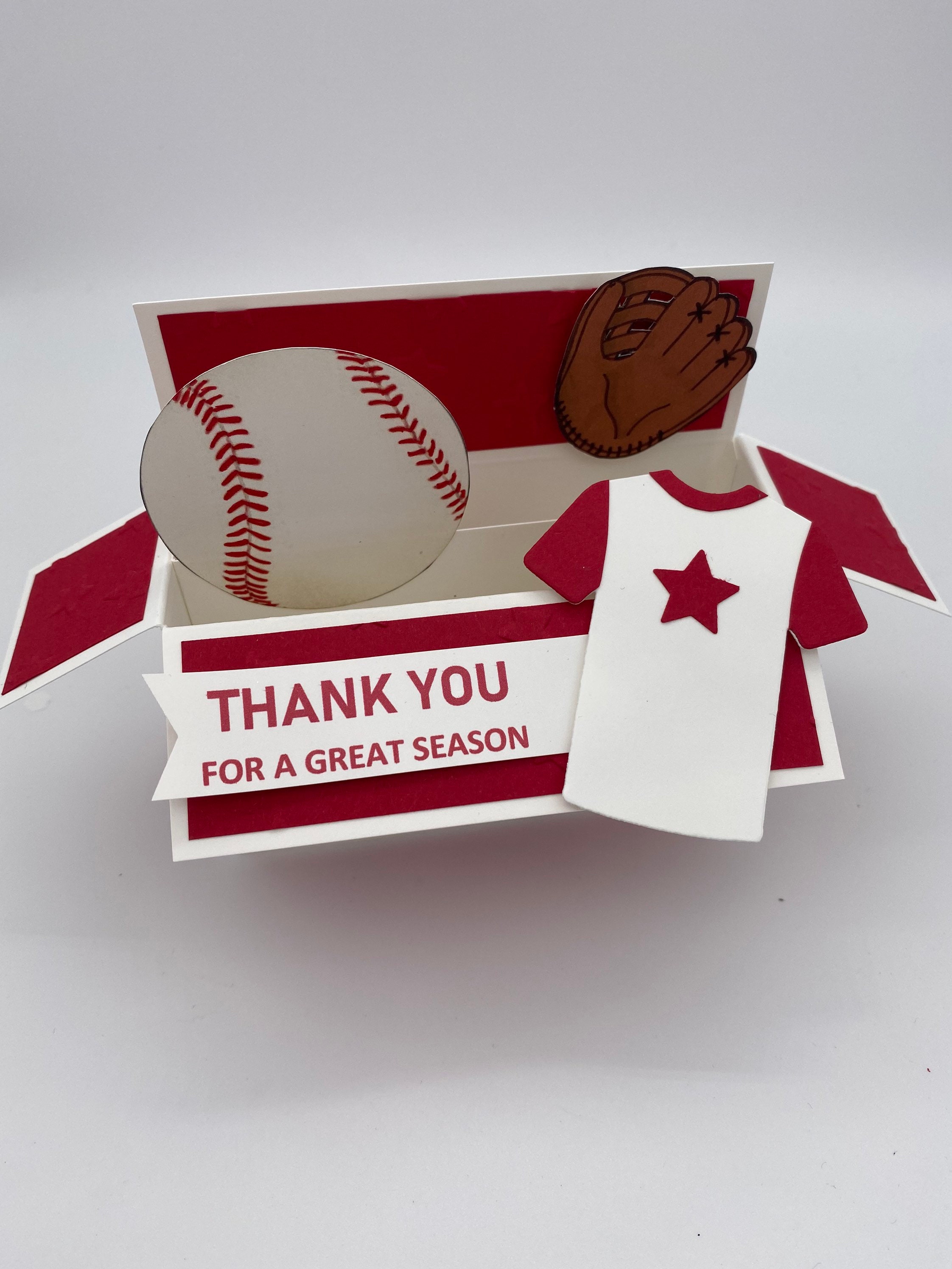 Baseball Catcher Card Ball Game Baseball Pop up Card 3d Etsy