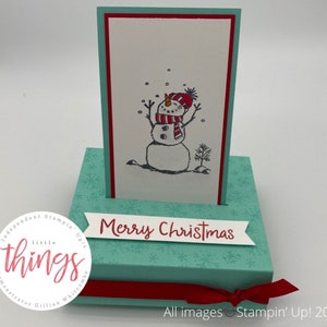 Pop up tag card, Christmas, winter, snowman, 3d, merry Christmas