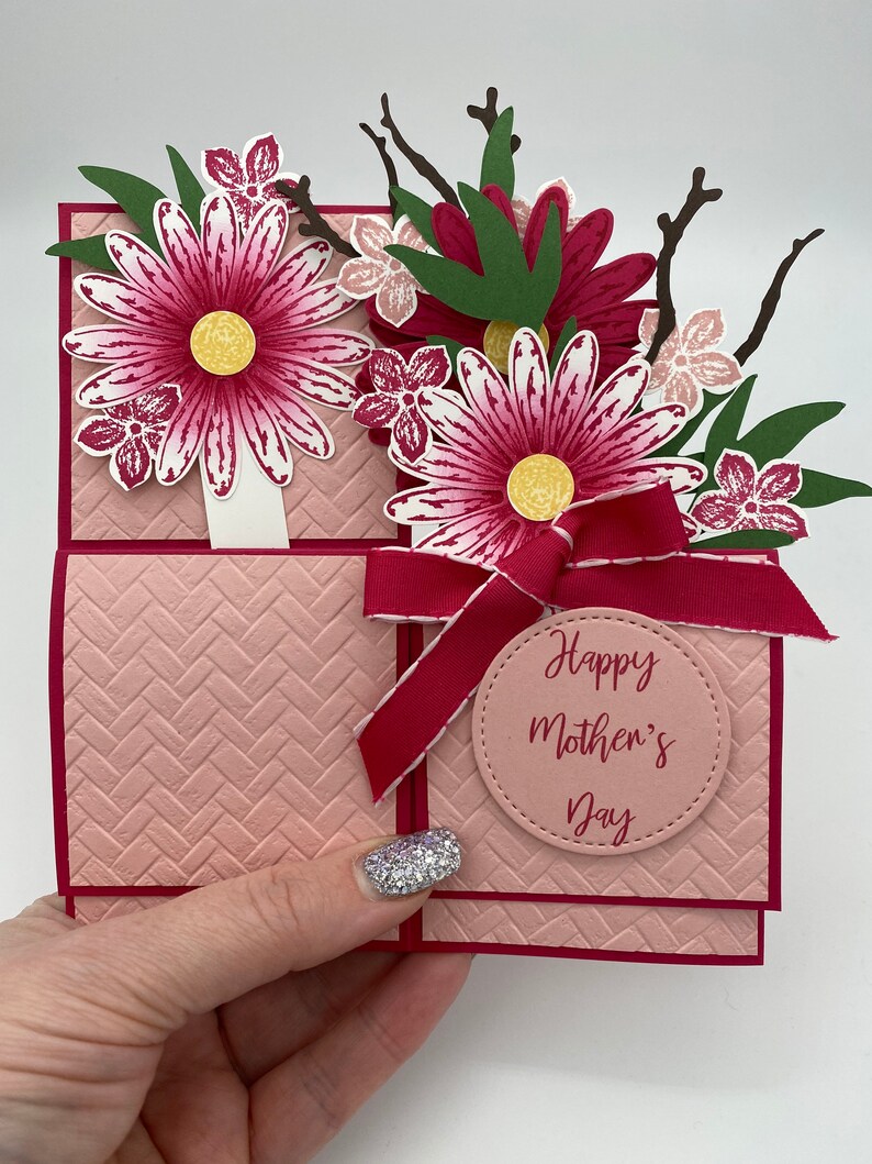 Pop Up; Card in a Box, 3d Birthday Card; Floral, Gerbera; Daisy - Etsy ...