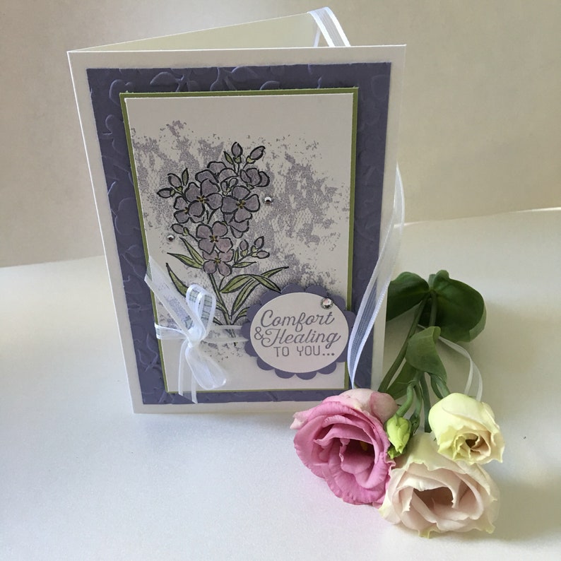 comfort and healing Floral get well card sympathy