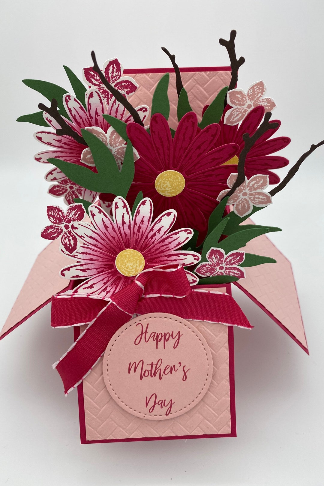 Pop Up; Card in a Box, 3d Birthday Card; Floral, Gerbera; Daisy - Etsy