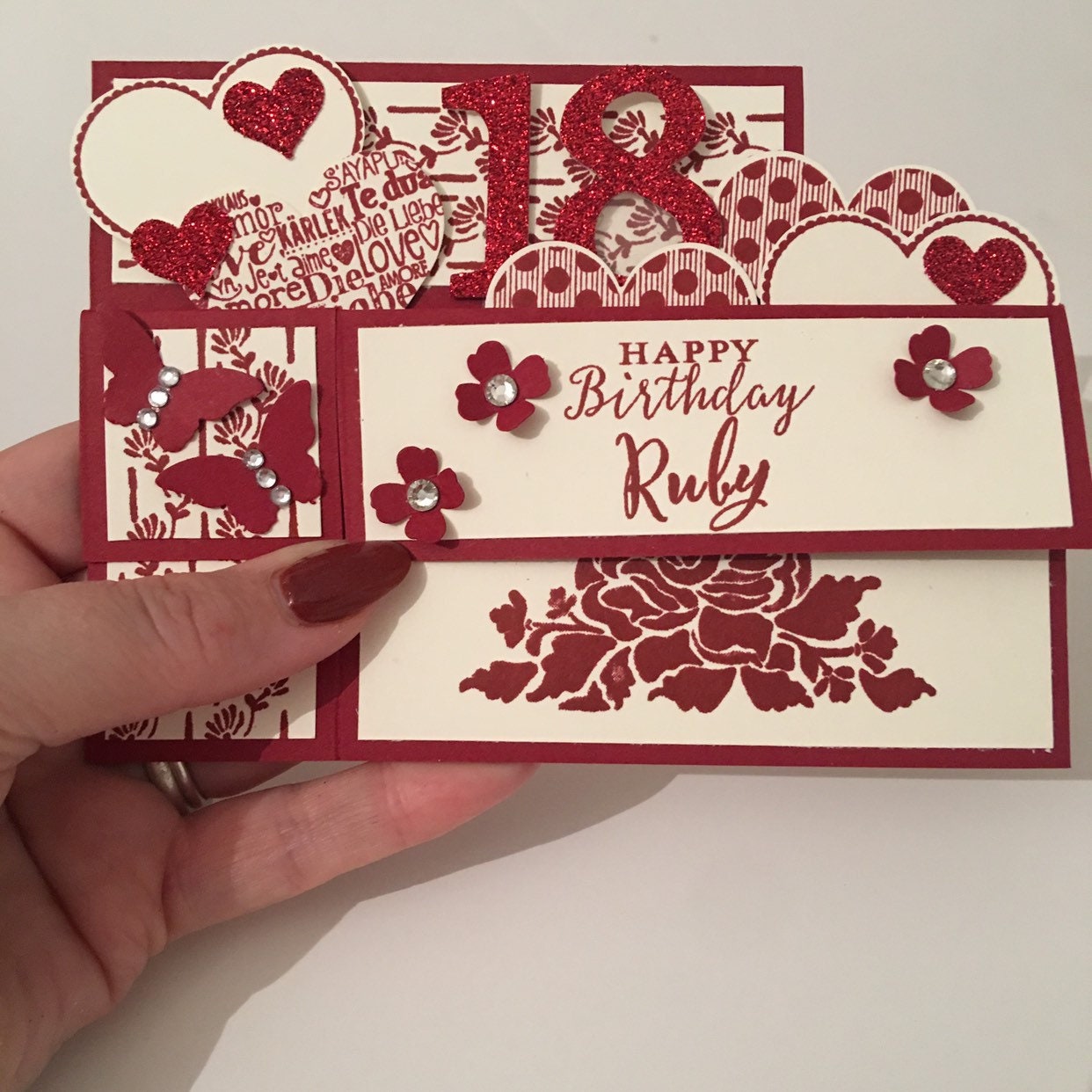 Tarjeta Aniversario Boda Invitación Aniversario Del Boda Ruby 40 Años Foto Tarjeta Regalo Padres Aniversario