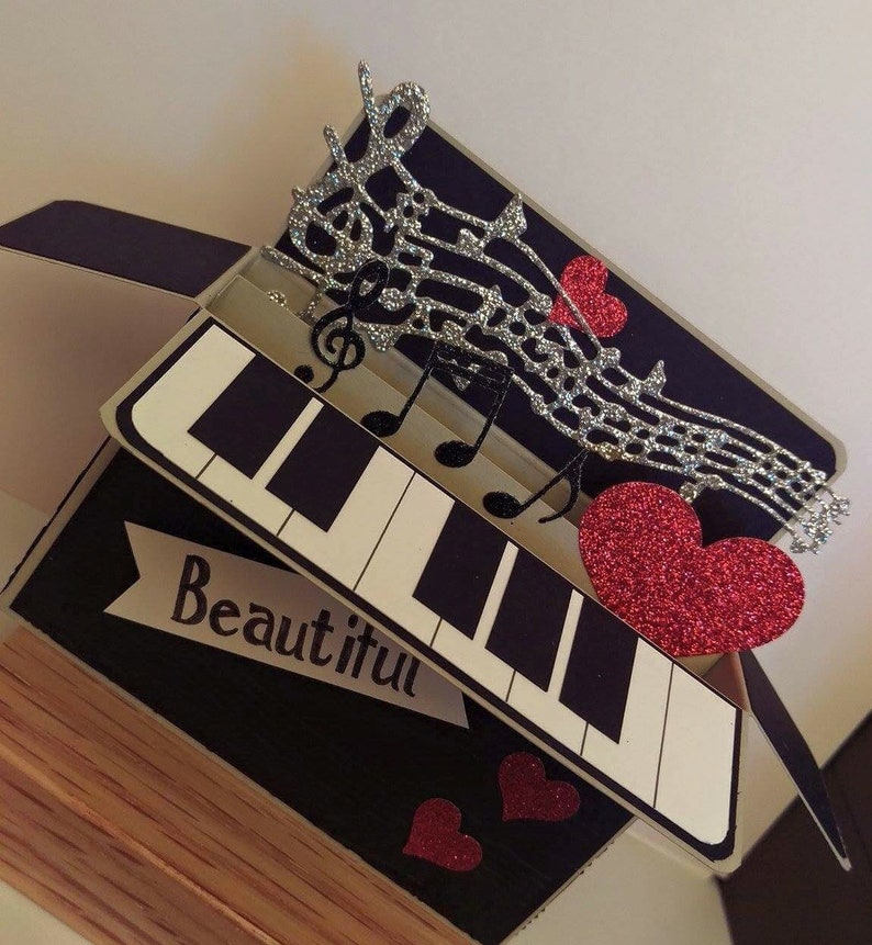 Piano Lover Music Birthday Pop Up Piano Man | Etsy
