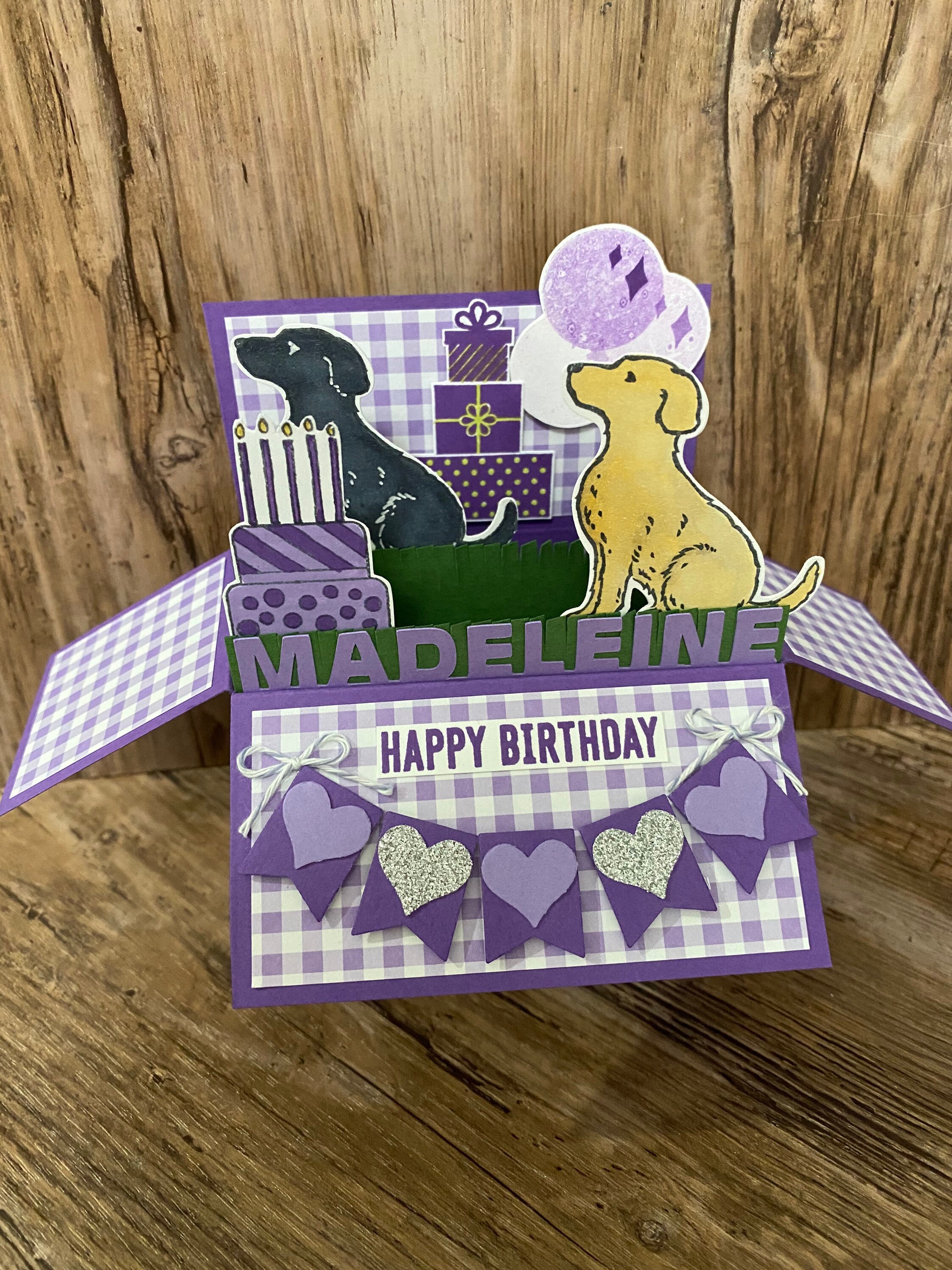 Personalized Pop up Dog Birthday Card: 3D Box Card - Etsy UK