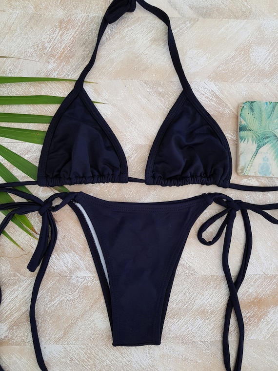simple black bikini set