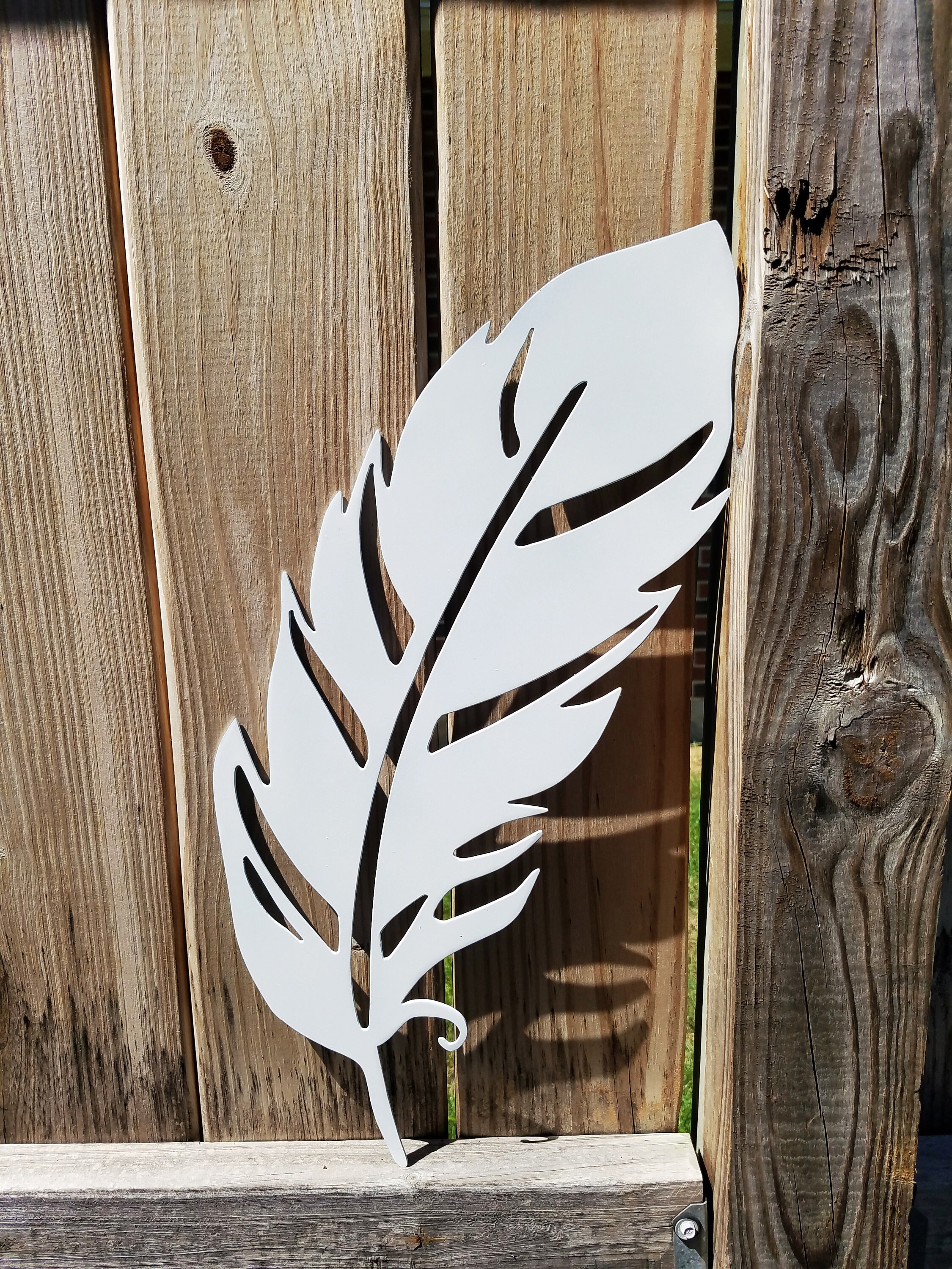 Feather Metal Wall Art Wall Hanging Boho Feather Spiritual Etsy