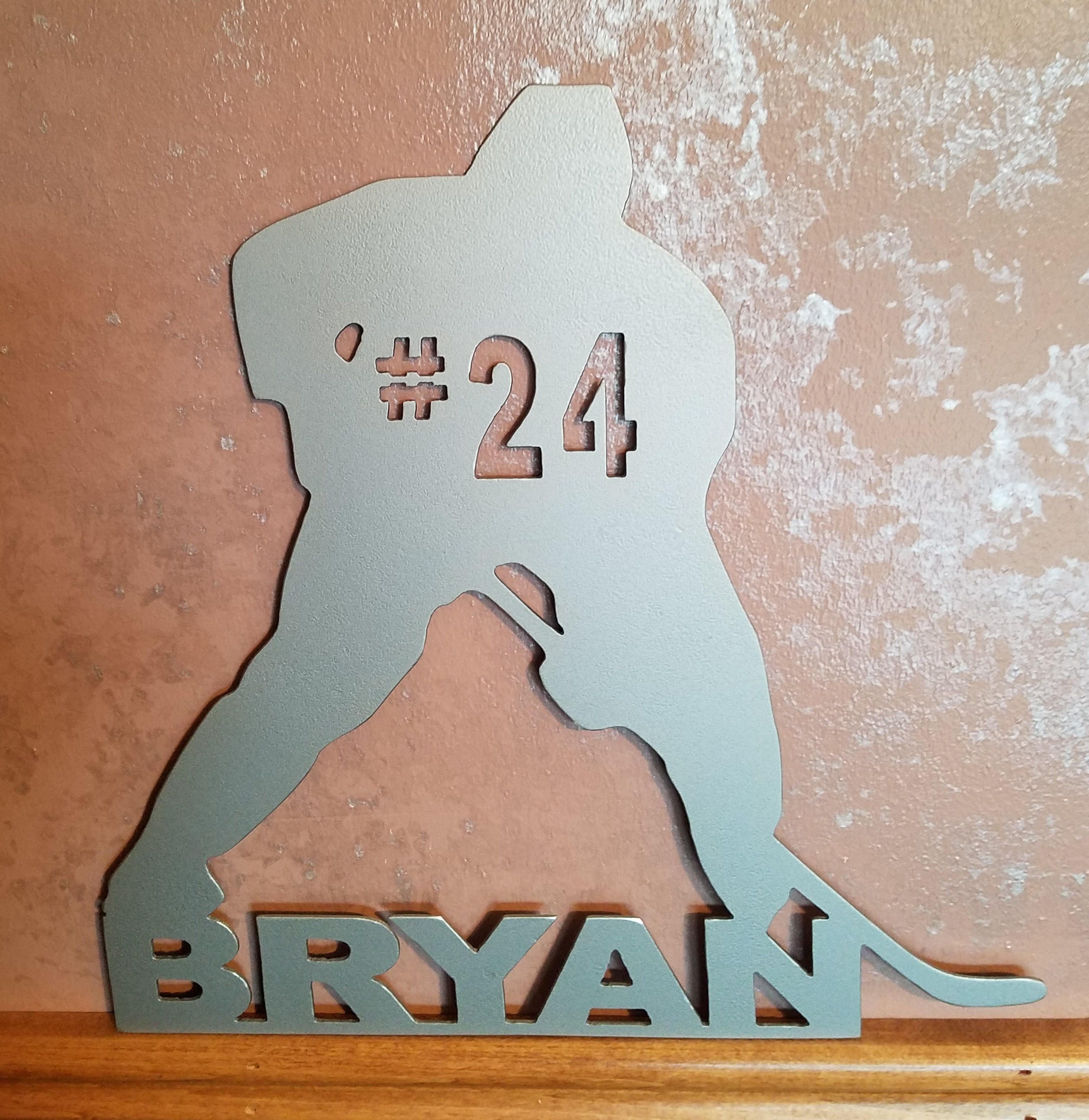 Hockey Metal Wall Art metal sports decor hockey sign custom Etsy