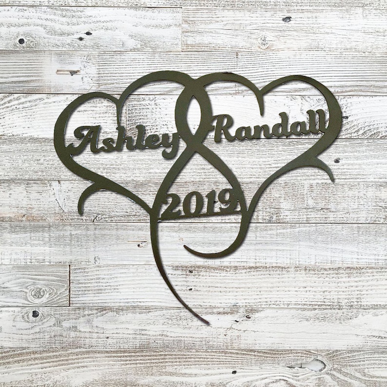 Anniversary Metal Wall Art wedding gift unique gift metal Etsy