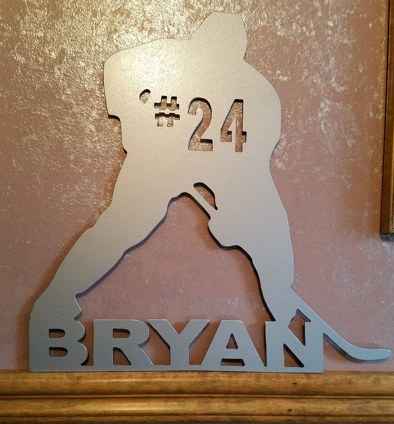 Hockey Metal Wall Art metal sports decor hockey sign