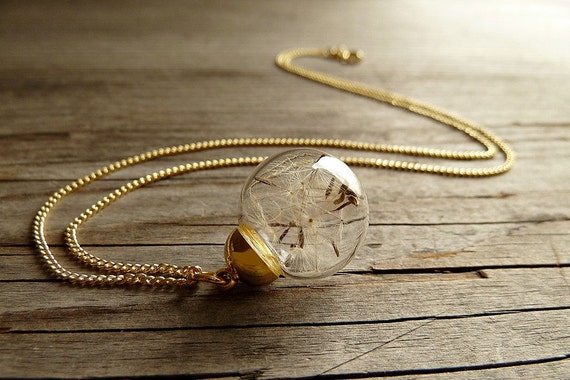 Etsy dandelion necklace sale