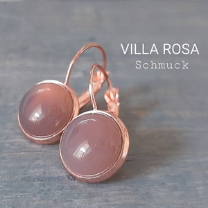 Rose Quartz Earrings Rosegold 