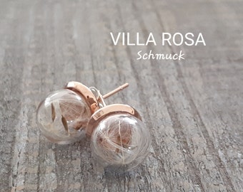 Pusteblumen Ohrstecker Rosegold dandelions earstuds Geburtstag earrings rose Pusteblumenohrringe Pusteblumenschmuck dandelion ejewellery