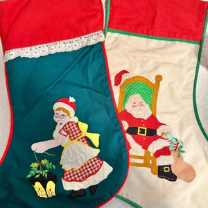 Vintage Christmas Stockings (Set of 2)