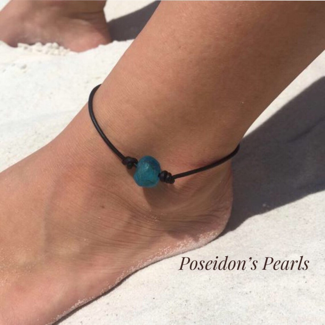 Sea glass anklet bracelet Clearance