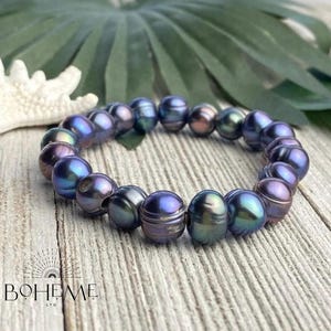 Black Pearl Stretch Bracelet