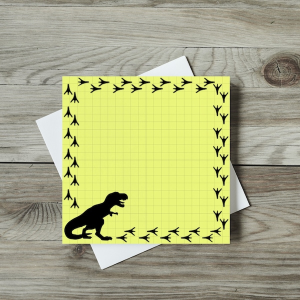 T-Rex Sticky Pad Design - Dinosaur Design - Dinosaur PNG - Sticky Note PNG - Commercial Use - Personal Use - T-Rex Sticky Note