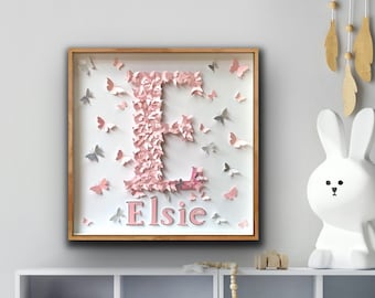 Butterflies in Letter & Personalised Name