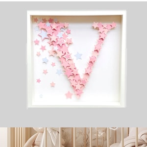 Decoração de arte com letras iniciais personalizadas
