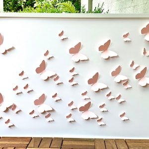 Wand Kunst 2er Set | 3D Wand Kunst | 3D Schmetterling Wandkunst | 3D gerahmte Papierkunst |