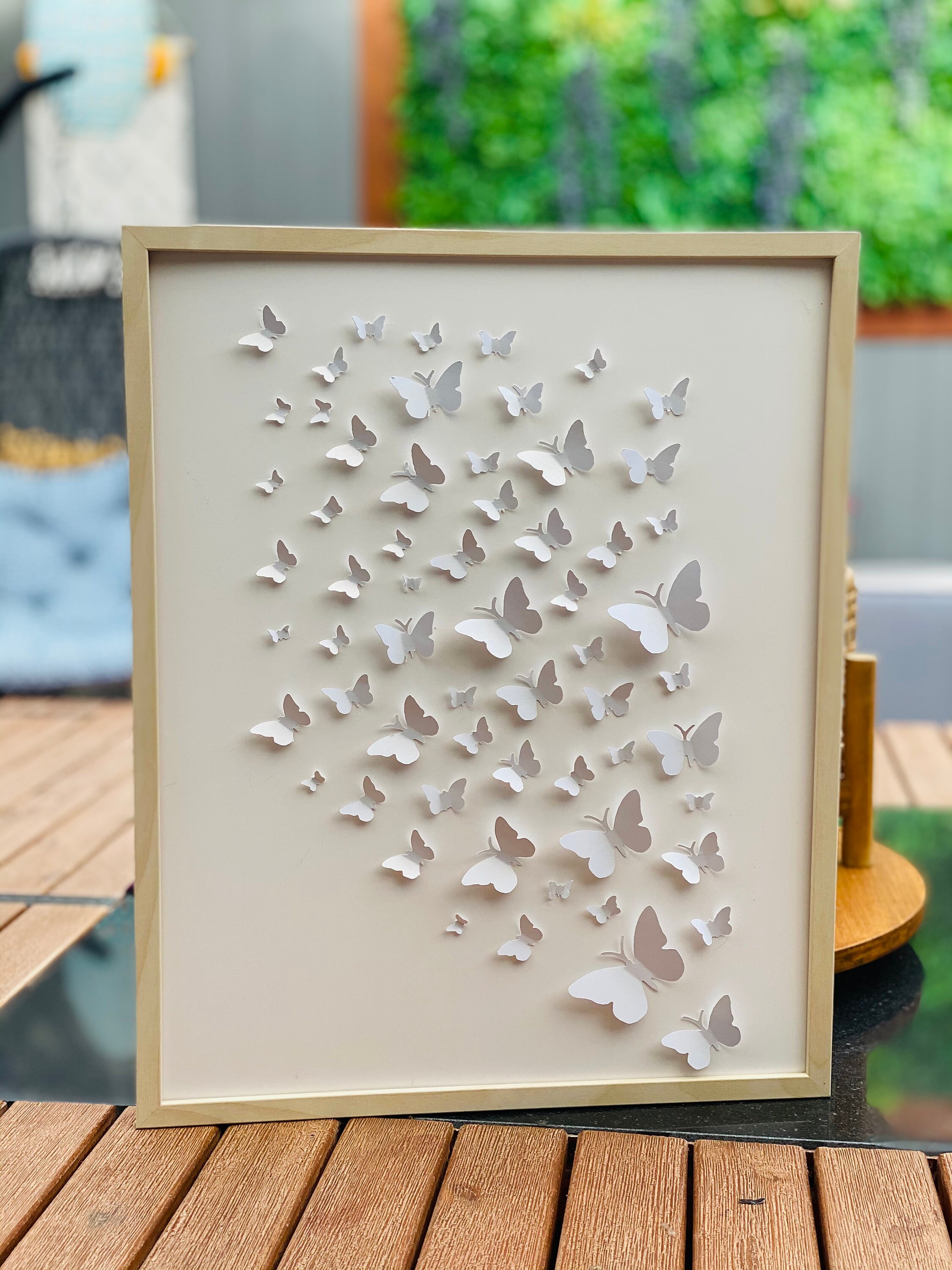 3D Butterfly Wall Art Set: Framed Paper Butterflies (15.7x19.8 Inch) - Etsy