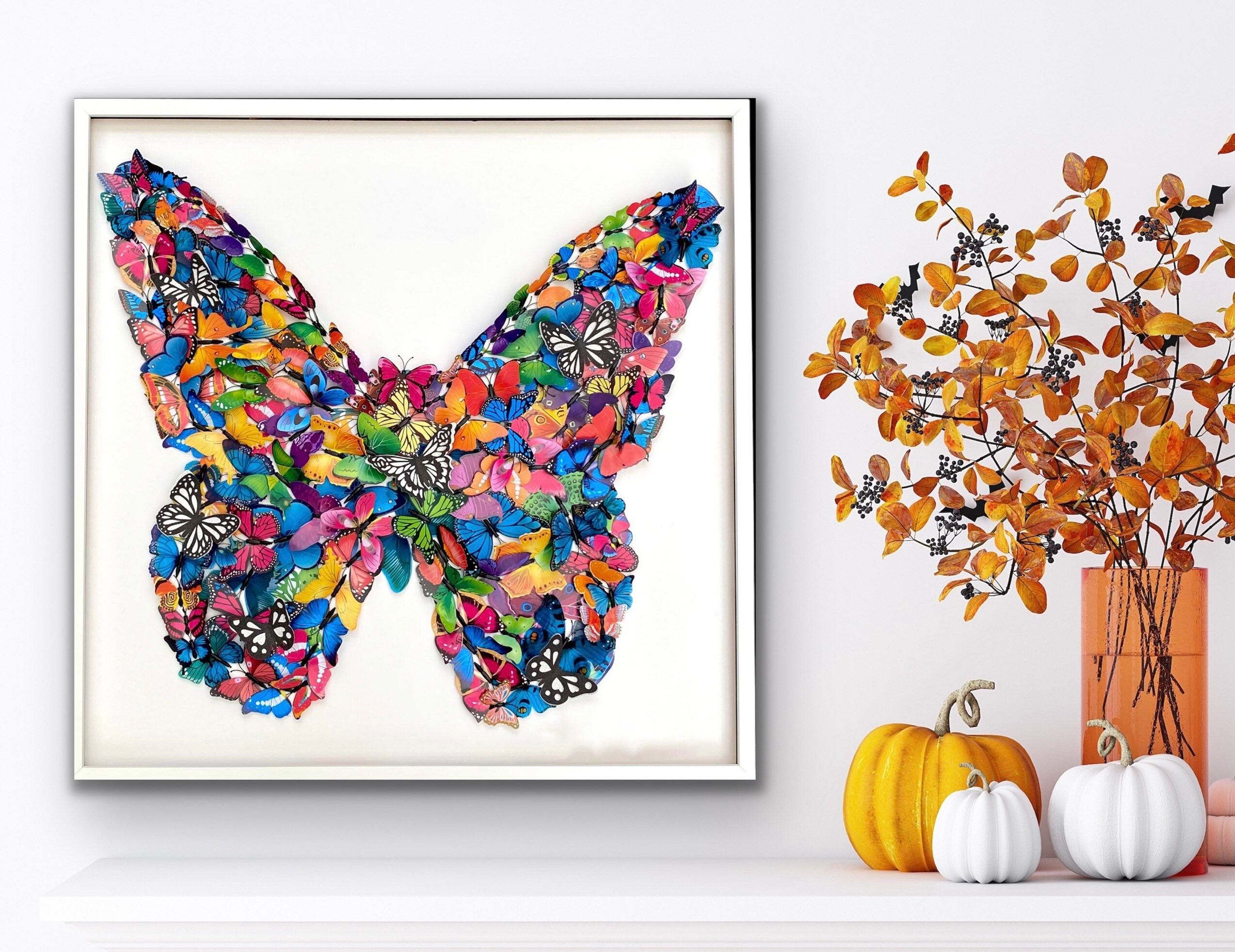 Large Butterfly 3D Wall Art Decor Colourful Butterflies Etsy Australia
