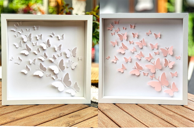 Wall Art Set of 2 Small Frames Nursery Decor White and Etsy