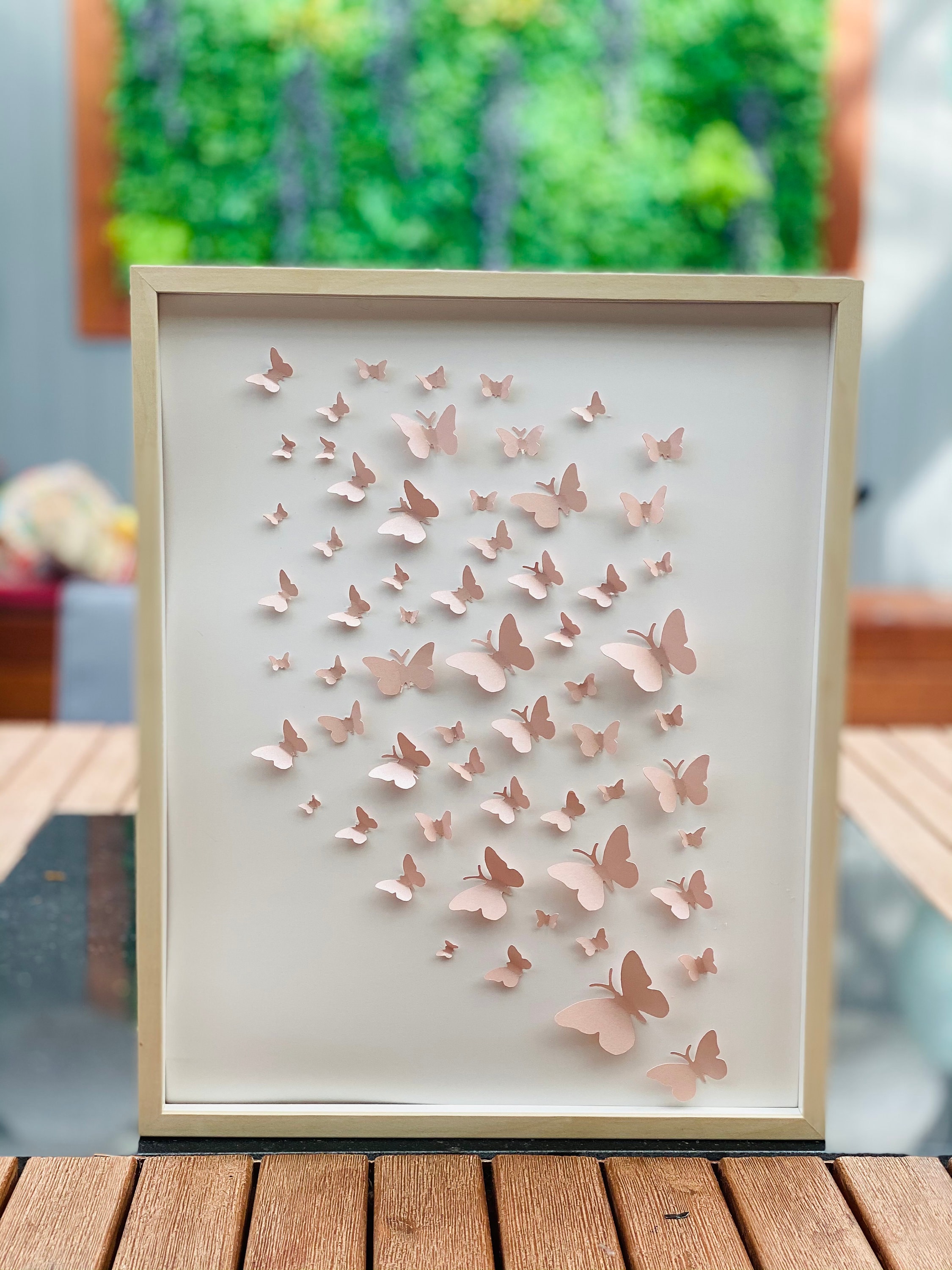 3D Butterfly Wall Art Set: Framed Paper Butterflies (15.7x19.8 Inch) - Etsy