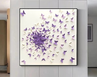 Paarse tinten Vlinders Splash Decor