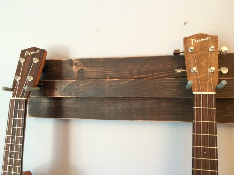 Wooden Ukulele Wall Hanger also great for a mix of ukulele Etsy