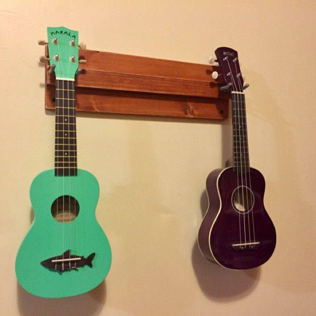 Wooden Ukulele Wall Hanger also great for a mix of guitar Etsy