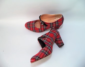 tartan plaid heels
