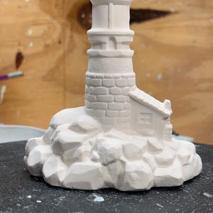 DIY Ceramic Kit: Paint Your Own Lighthouse Bisque Craft Project