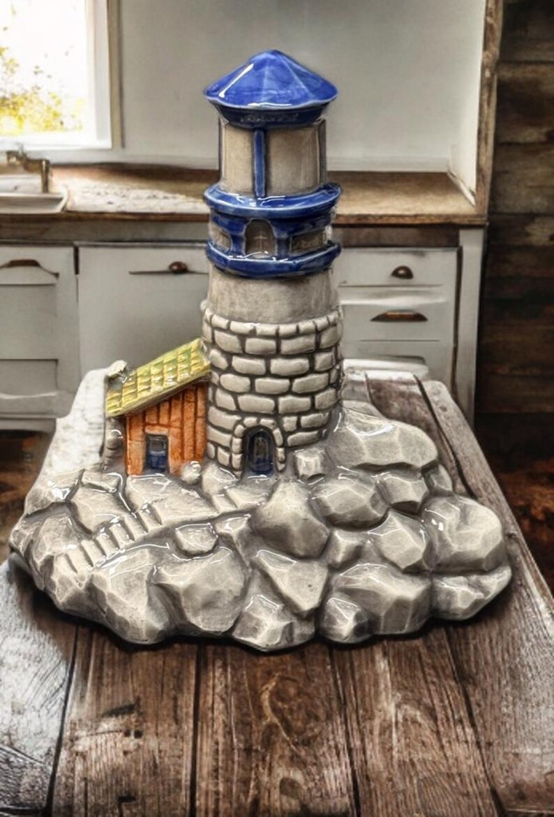 Nautical Lighthouse Gift – Handmade Ceramic Coastal Decor – Beach House ...