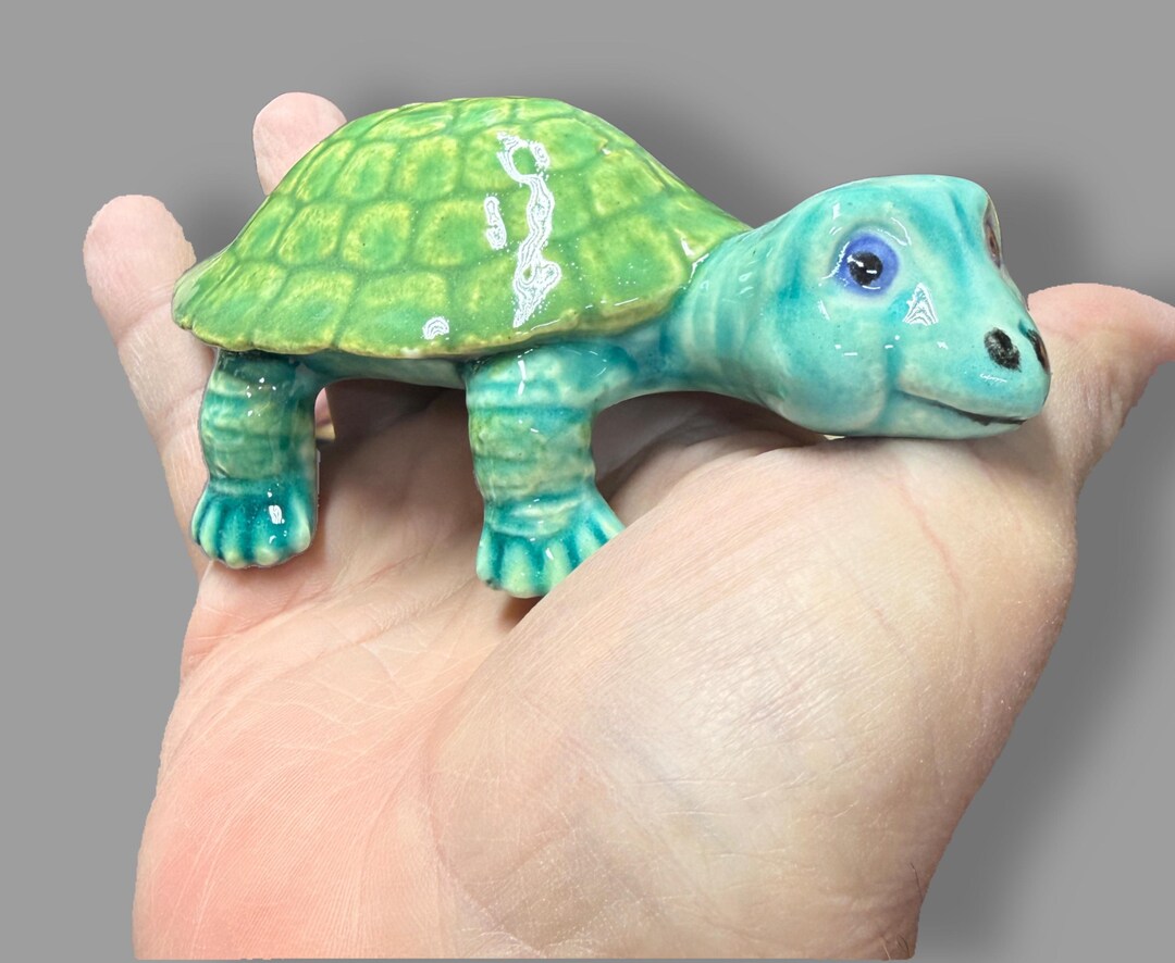 Turtle Figurine Gift – 4 Inch Handmade Ceramic Turtle Decor - Etsy