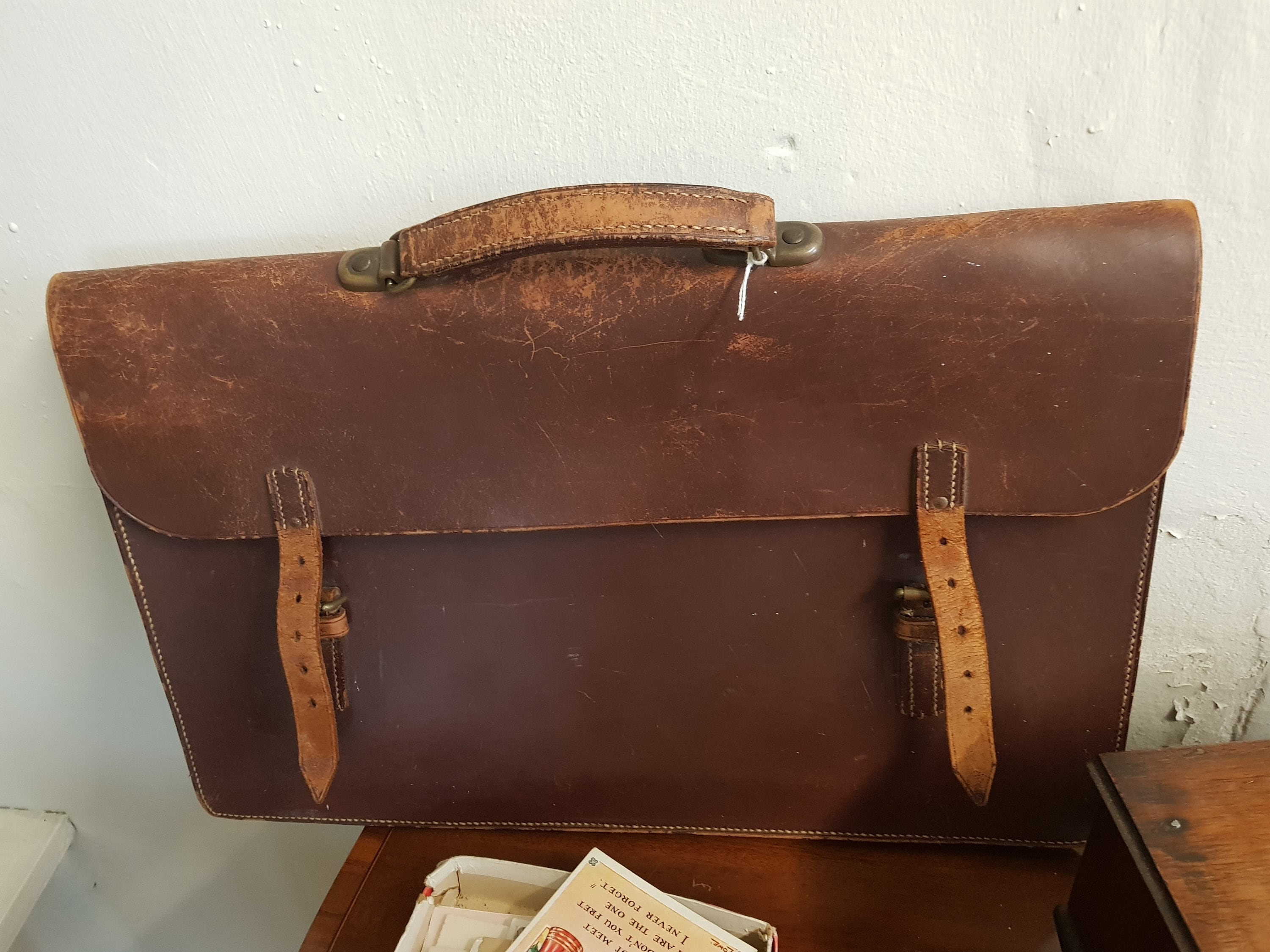 Cartable vintage cuir