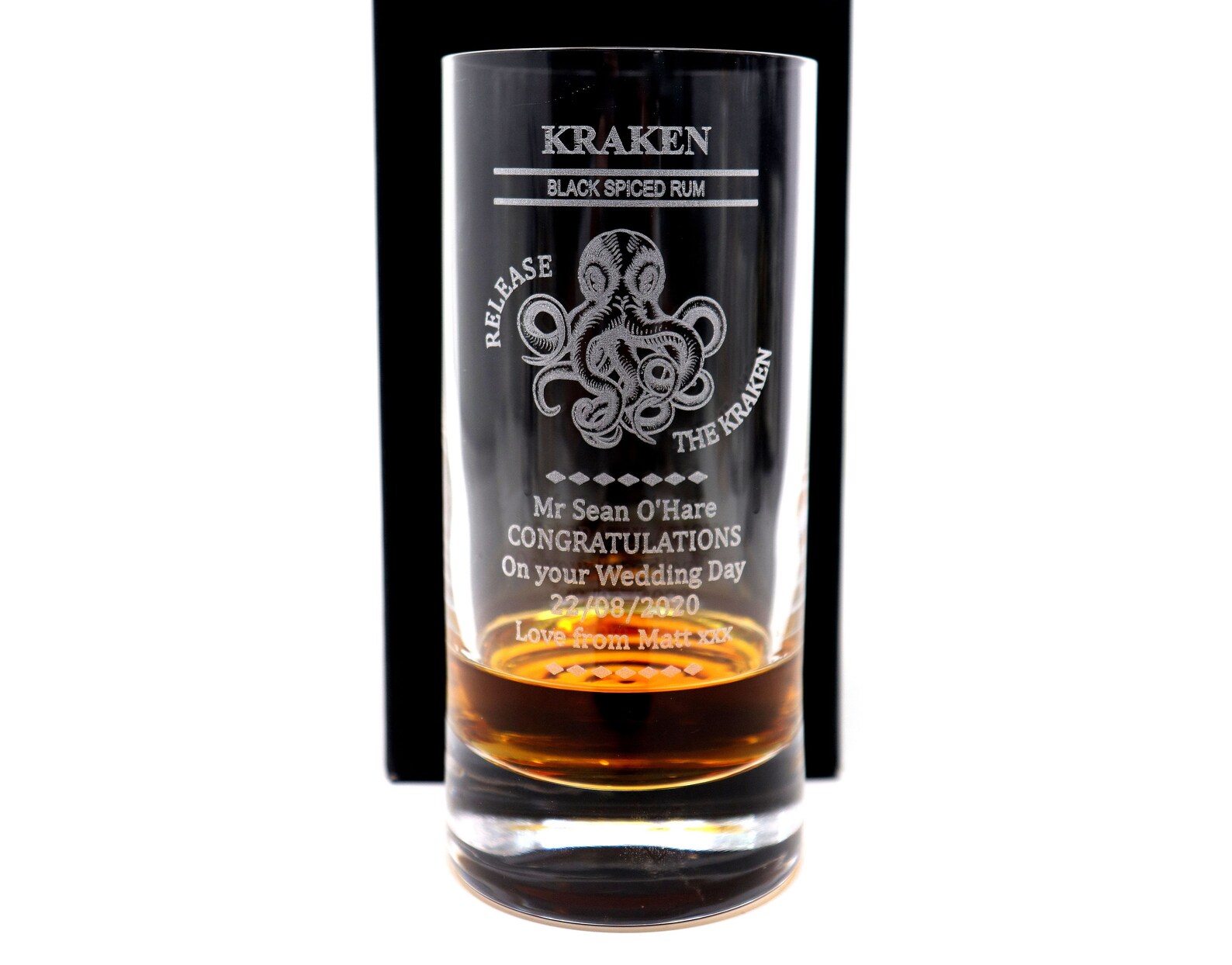 Engraved/Personalised Kraken Spiced Rum Octopus Design Etsy Polska