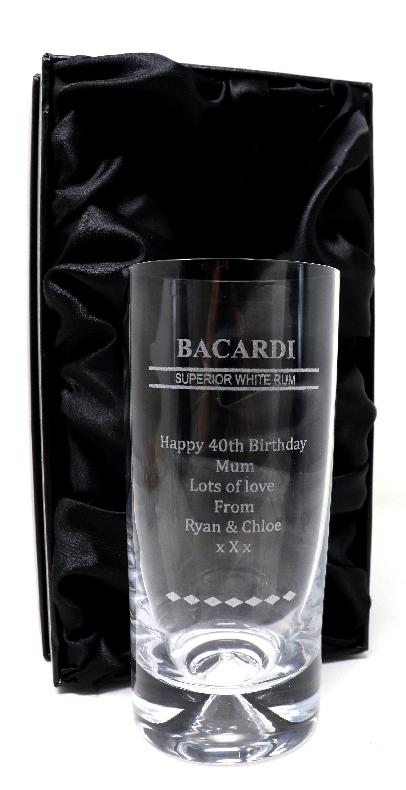 Mothers Day Gift Personalised Highball Bacardi Glass 