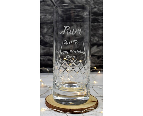 Personalised rum sale glass