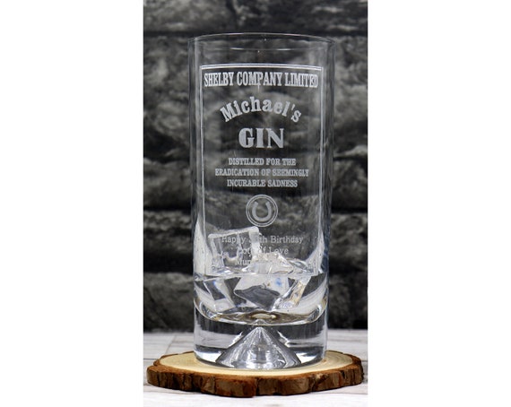 Personalised//Engraved *KRAKEN RUM* Dimple Glass Tumbler Mothers//Fathers//Day//Gift