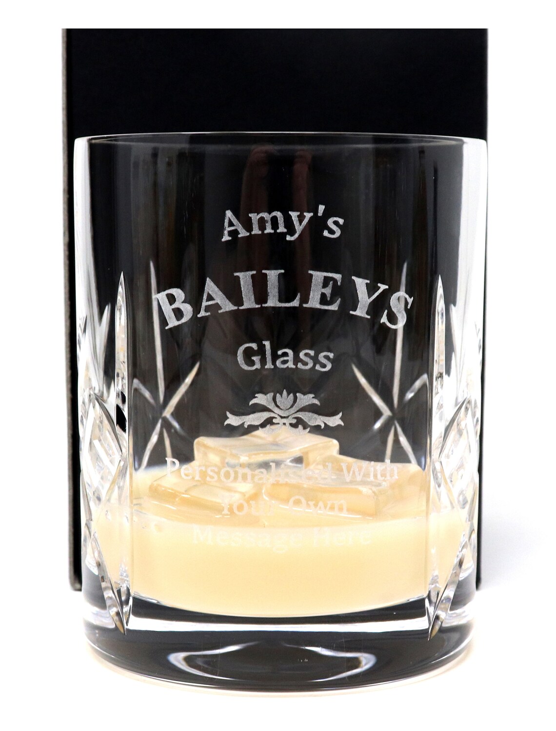 Engraved/personalised BAILEYS Crystal Tumbler Glass Gift for Etsy