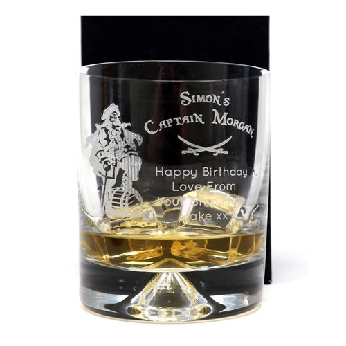 Personalised Captain Rum Glass Gift Box Personalised Etsy