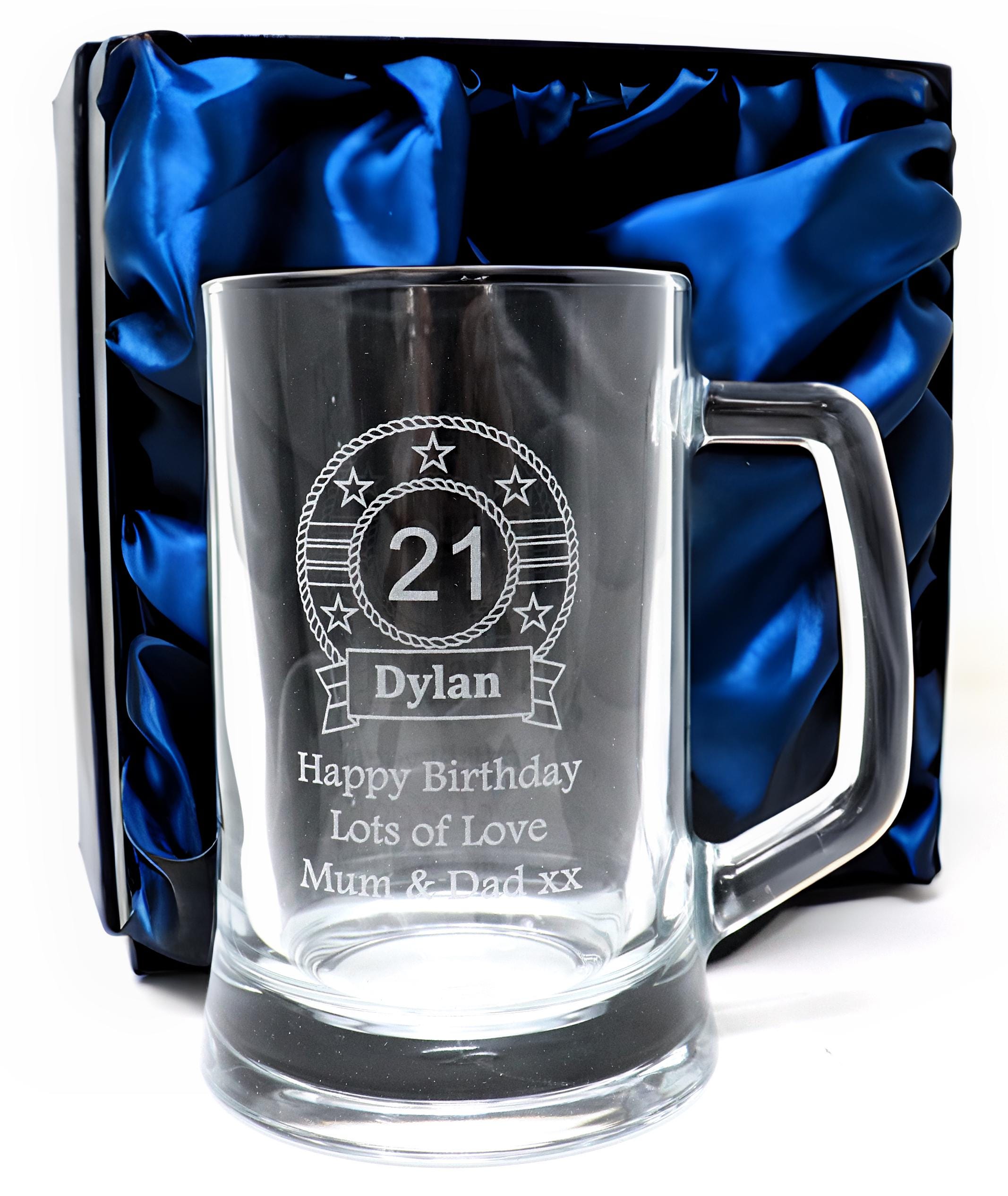 Personalised Birthday Age Pint Glass Tankard – Gift For Him