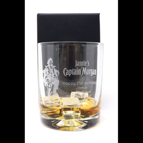 Personalised Captain Rum Glass Gift Box Personalised Etsy