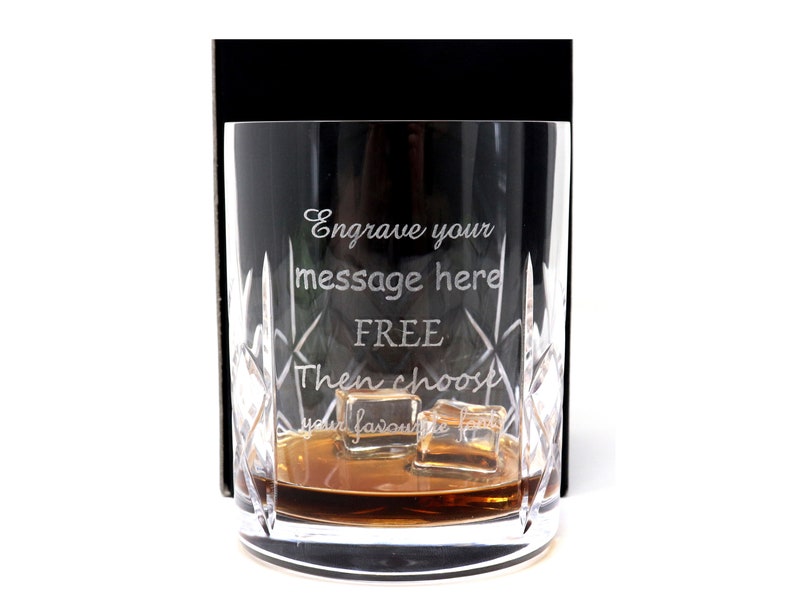 Engraved/personalised Crystal Whisky/tumbler Glass Ideal Etsy