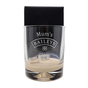 Personalised/Engraved Dimple Tumbler - Baileys Design (For Birthday/Christmas/Wedding/Father&#39;s Day/Mother&#39;s Day)
